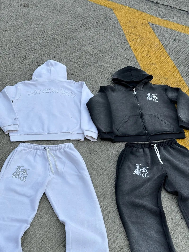 Distressed Zip up Tracksuit