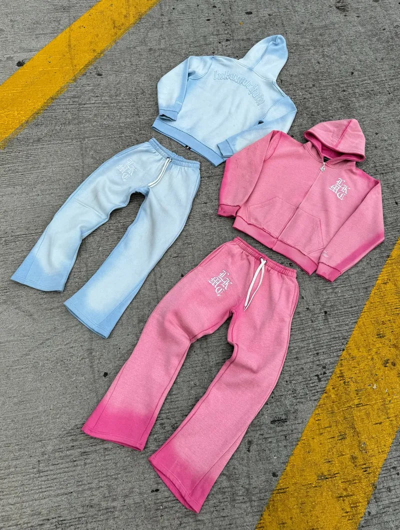 Distressed Zip up Tracksuit