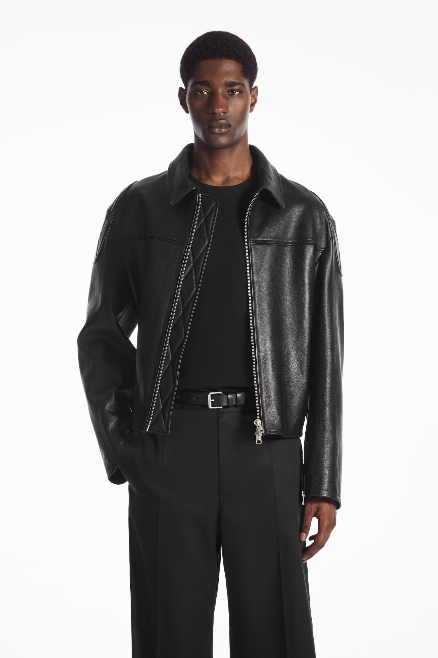 LEATHER RACER JACKET